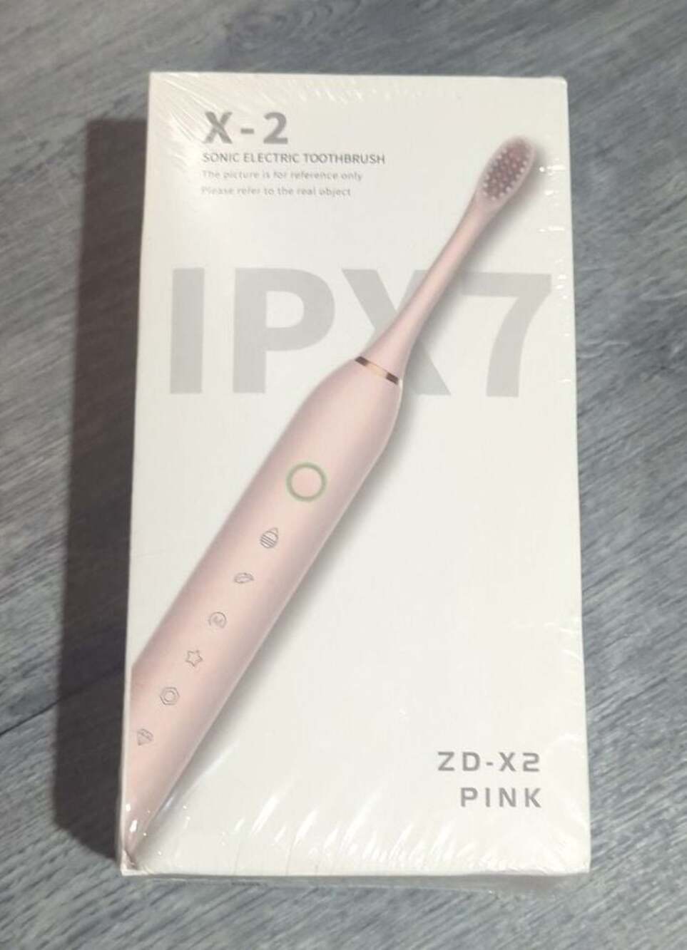 IPX7 Sonic Electric Tooth Brush I Black/Pink I Swappable Heads ZD-X2 Lot Of 2